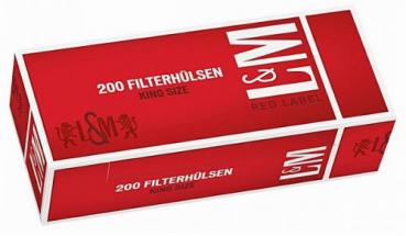 L&M RED Label  Zigaretten Hülsen King Size 200er